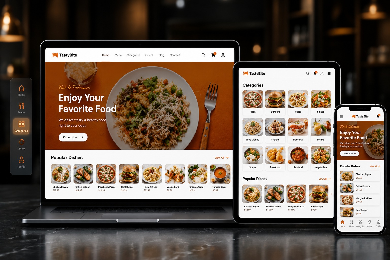 TastyBite – Food Ordering Platform